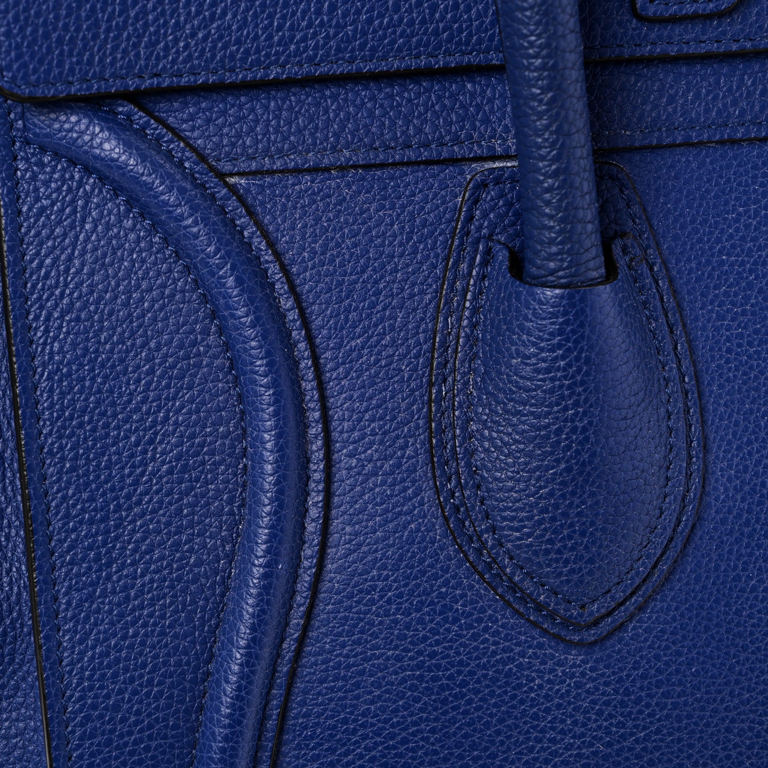 Celine Drummed Calfskin Mini Luggage Indigo 13 of 13