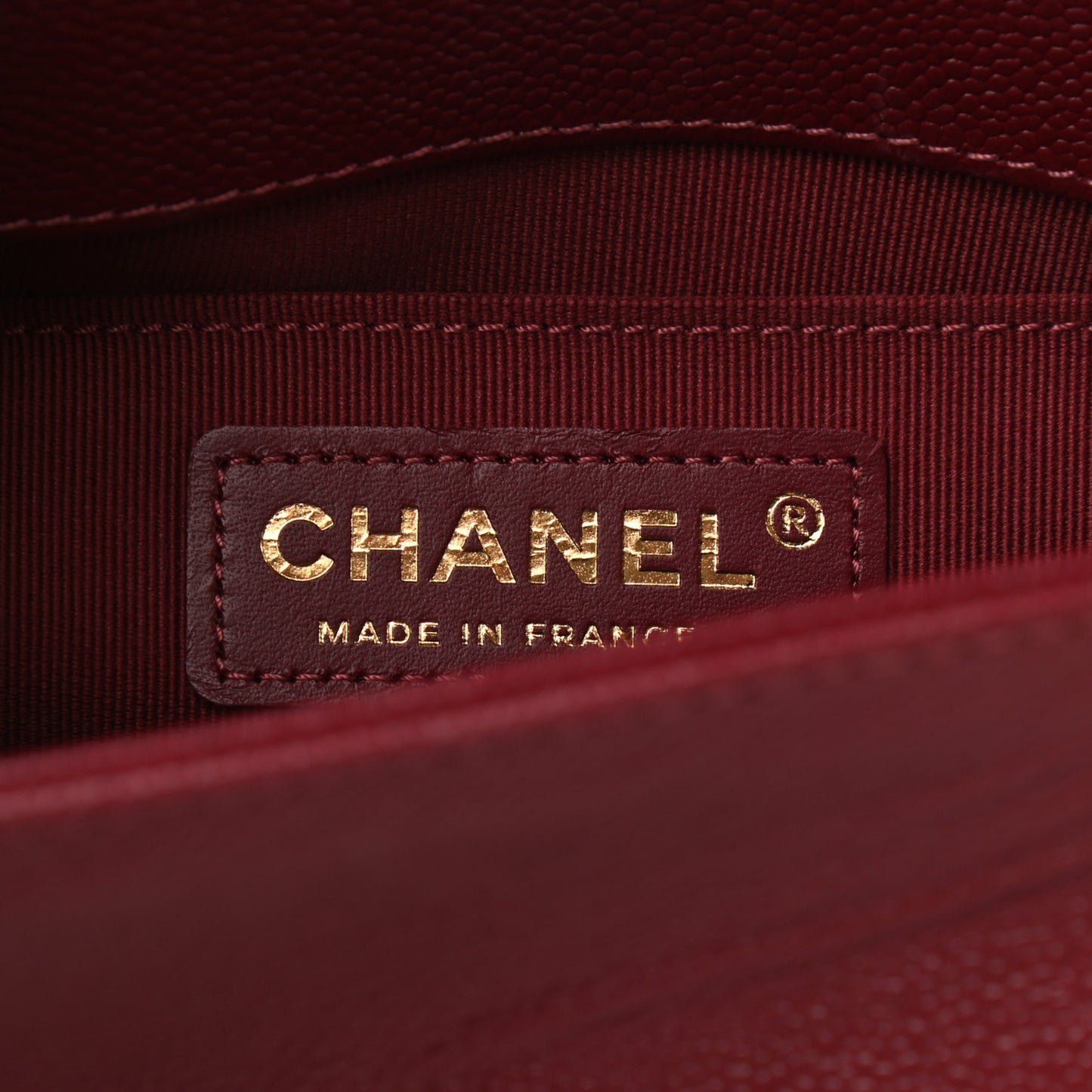 Caviar Quilted Small Boy Flap Burgundy