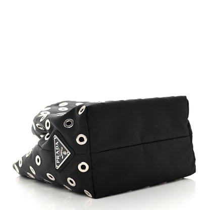 Prada Tessuto Nylon Grommets Clutch Black 4 of 7