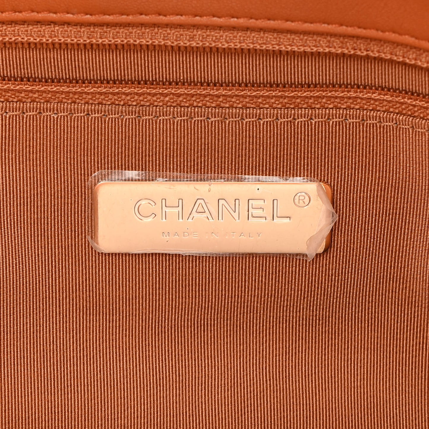Lambskin Quilted Large Chanel 19 Flap Brown