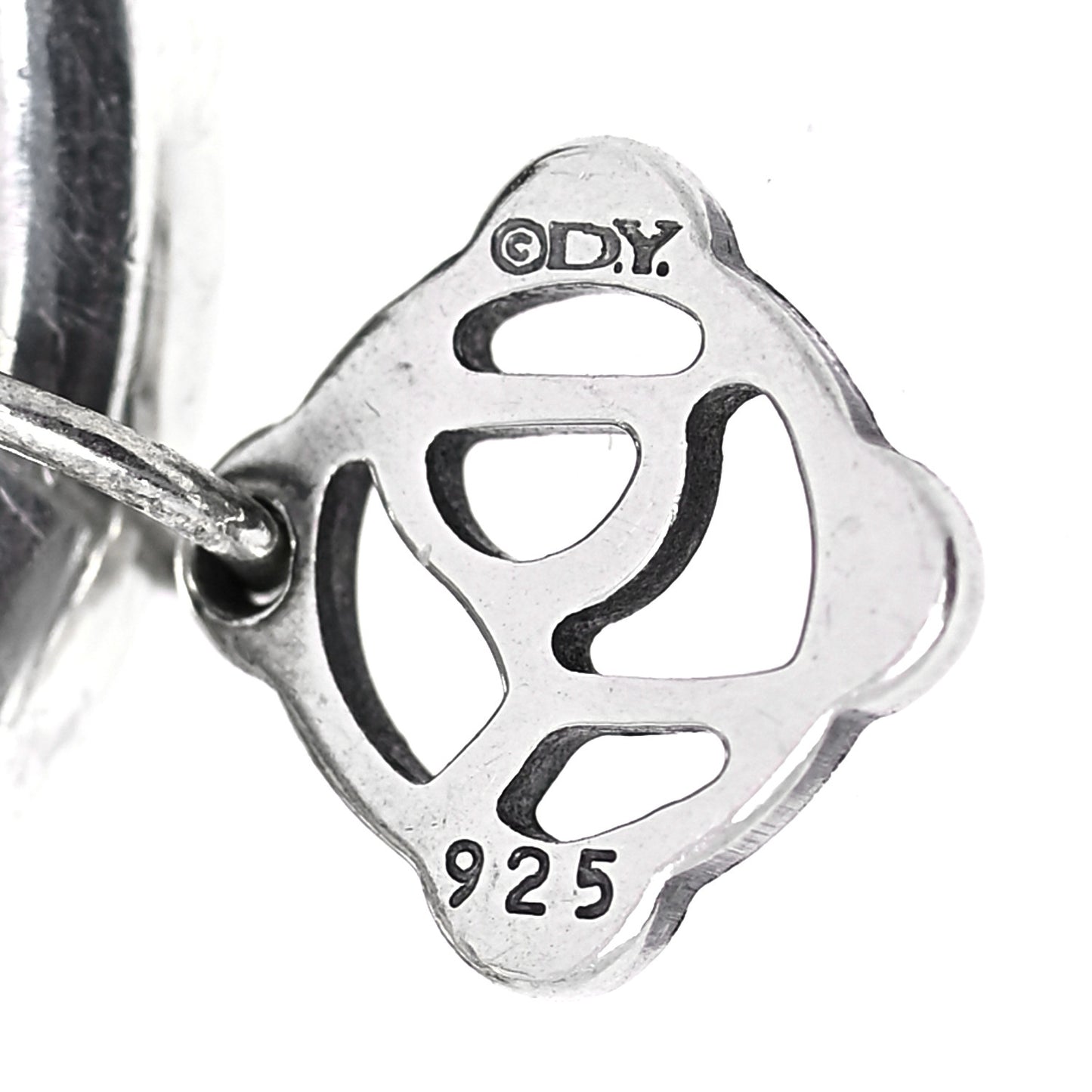Sterling Silver Black Ceramic 17mm Extra Large Oval Link Bracelet