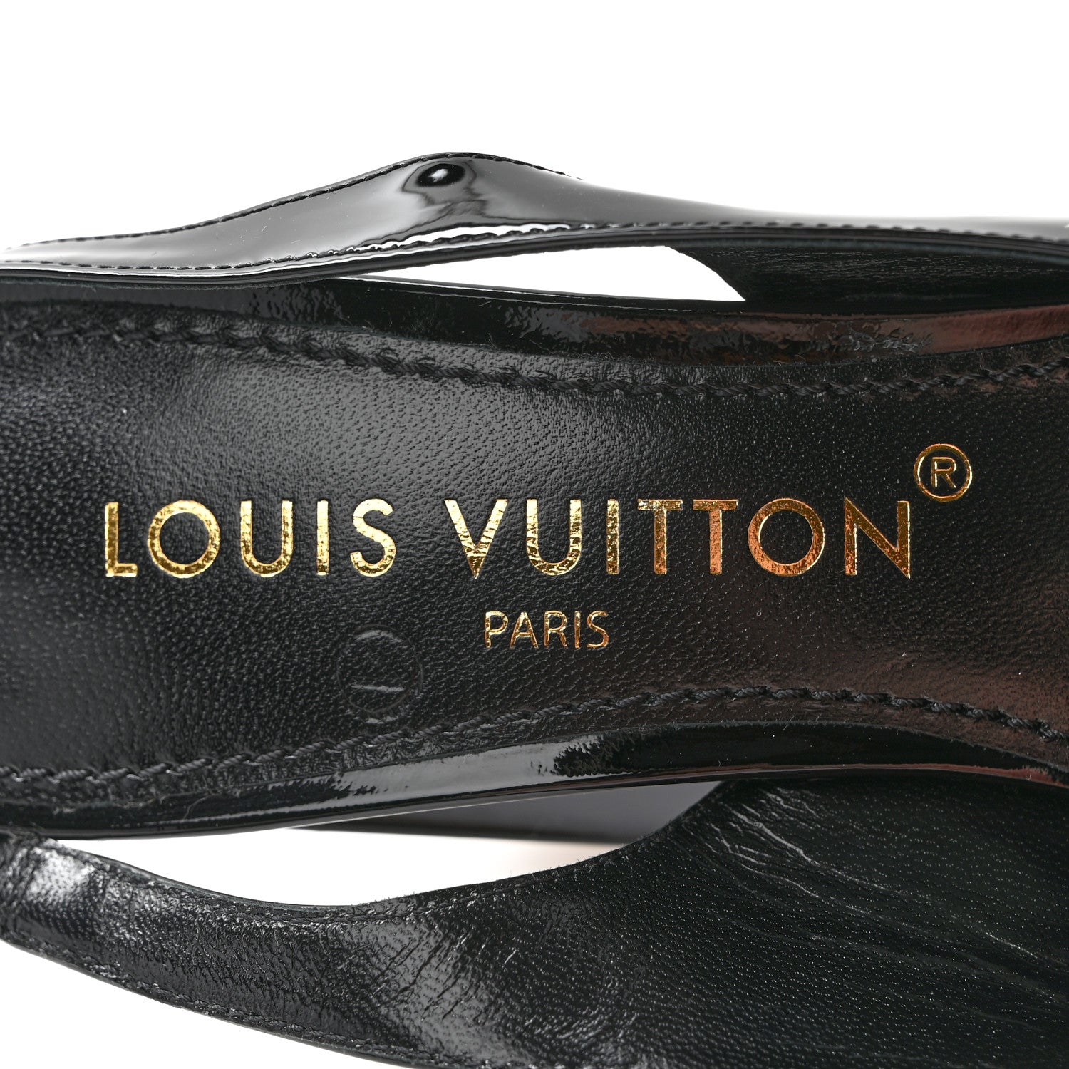 Louis Vuitton Patent Calfskin Shake Slingback Pumps 36 Black 6 of 8