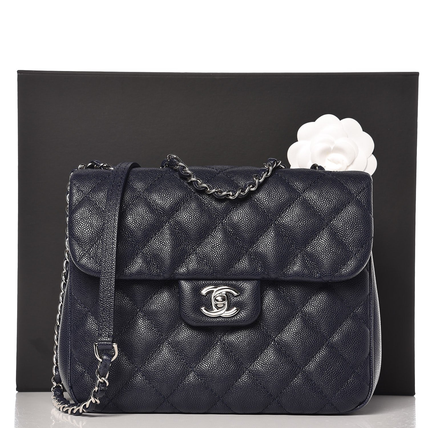 Chanel Caviar Quilted Medium Urban Companion Flap Navy 8 of 8