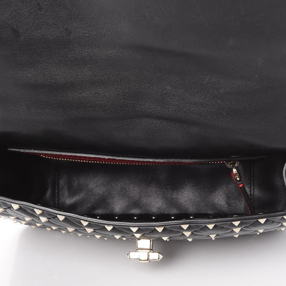 Valentino Garavani Lambskin Medium Rockstud Spike Shoulder Bag Black 5 of 8
