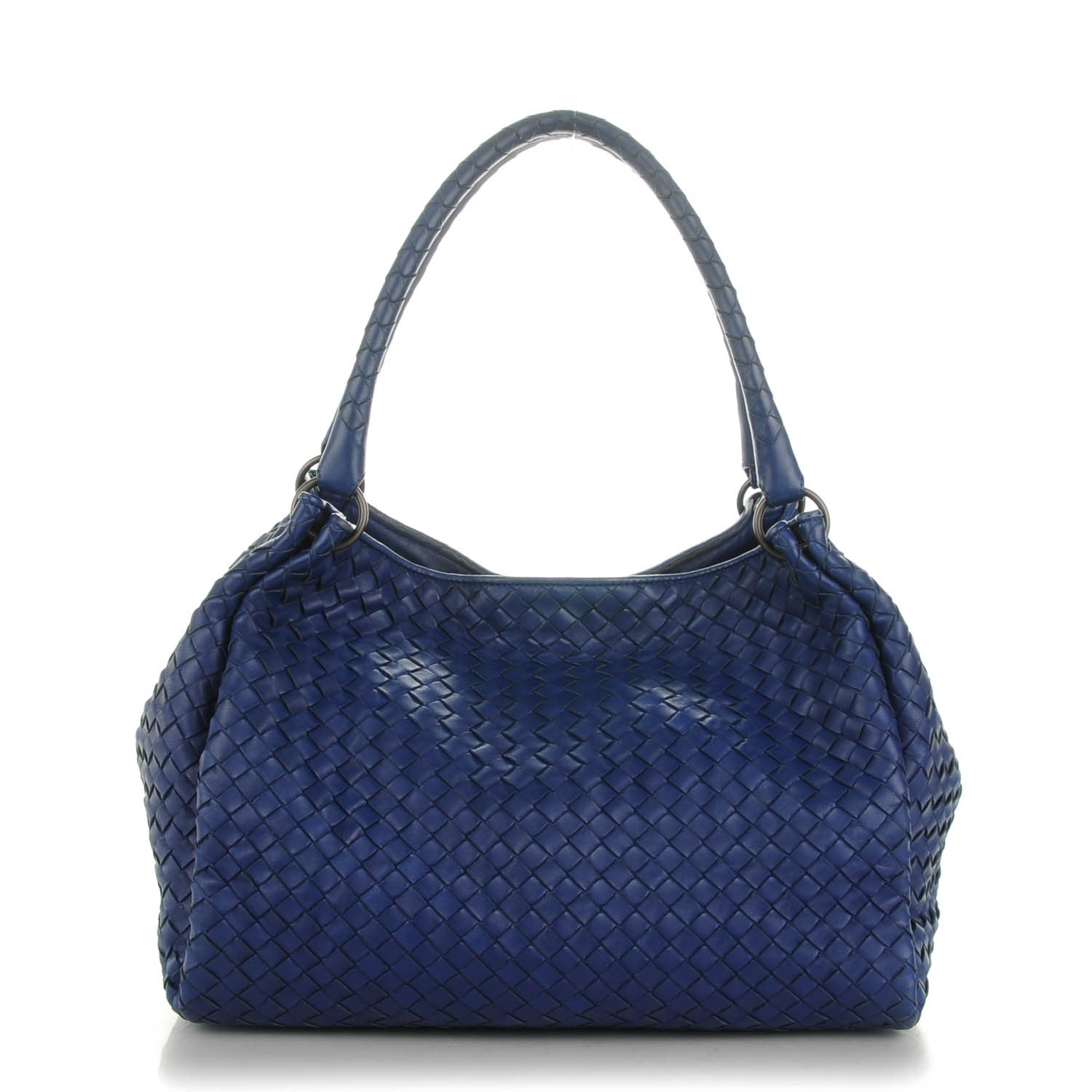 Bottega Veneta Nappa Intrecciato Parachute Bag Sapphire 1 of 7