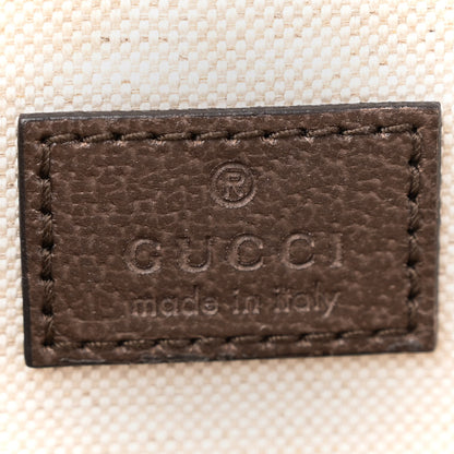 Gucci GG Supreme Monogram Textured Calfskin Small Ophidia Shoulder Tote Bag Beige Ebony New Acero 6 of 12