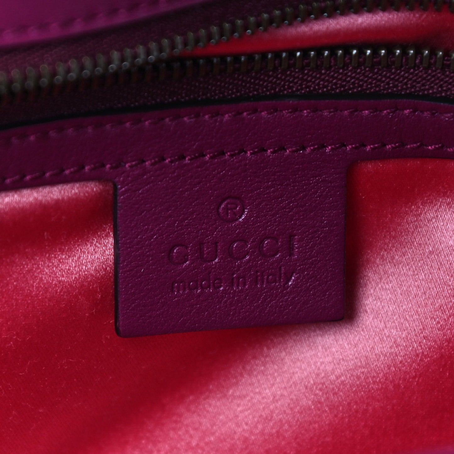 Velvet Matelasse Small GG Marmont Shoulder Bag Fuchsia Violet Cyclamen