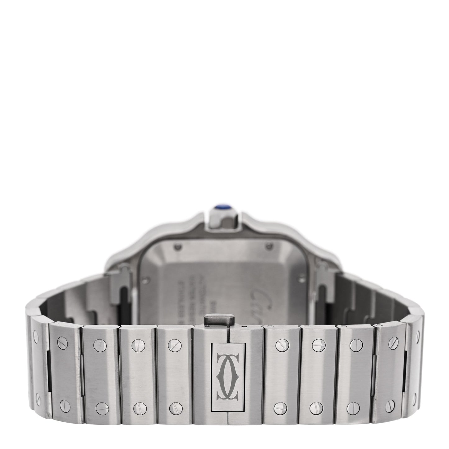 Stainless Steel 40mm Santos Dual Time Automatic Watch Grey