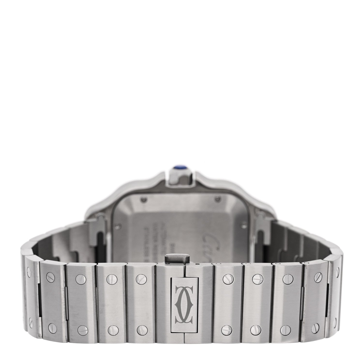 Cartier Stainless Steel 40mm Santos Dual Time Automatic Watch Grey 3 of 6