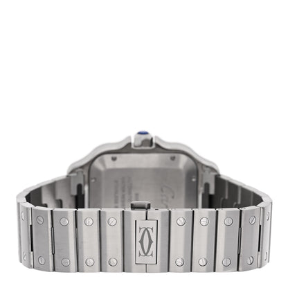 Cartier Stainless Steel 40mm Santos Dual Time Automatic Watch Grey 3 of 6