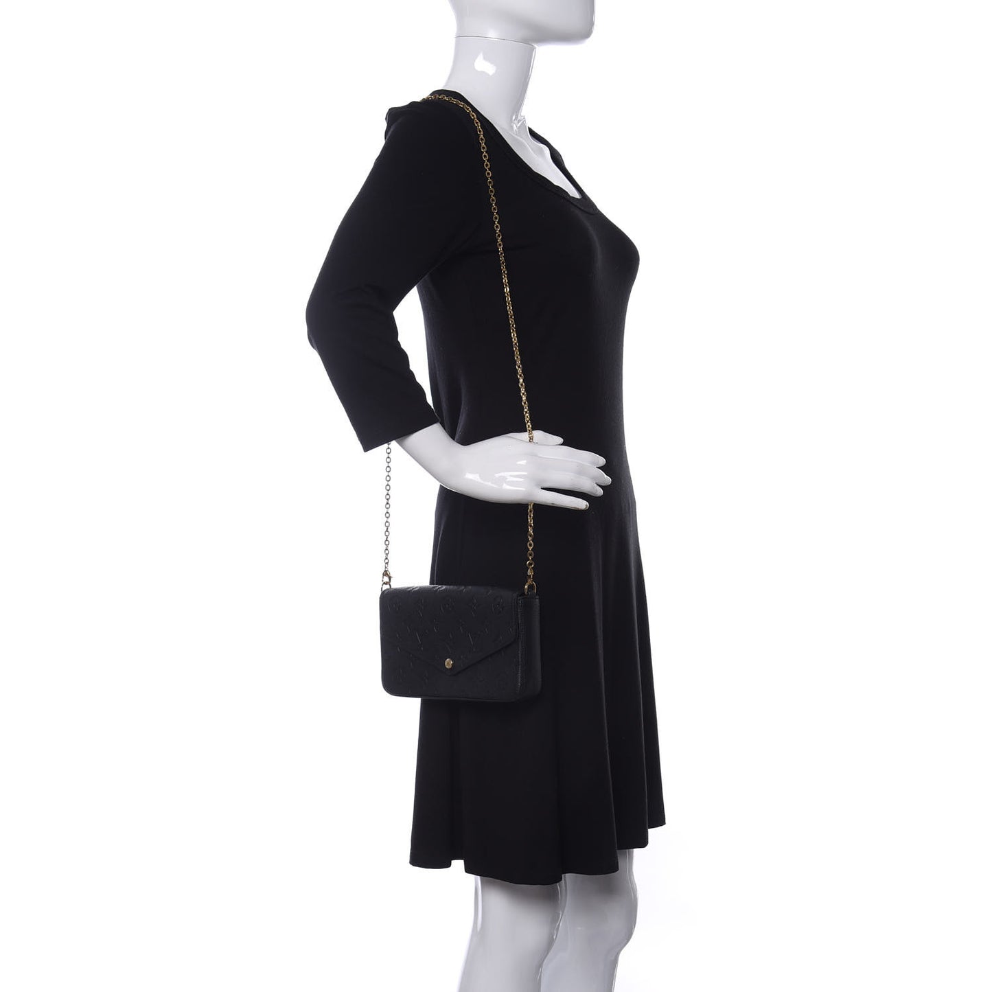 Empreinte Pochette Felicie Chain Wallet Black