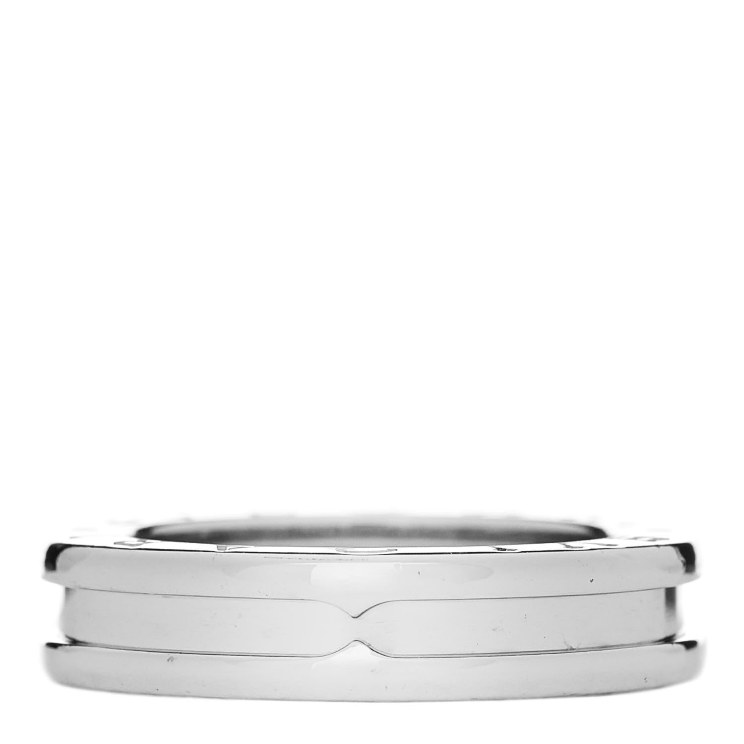 Bulgari 18K White Gold B.Zero1 One-Band Ring 50 5.25 1 of 6