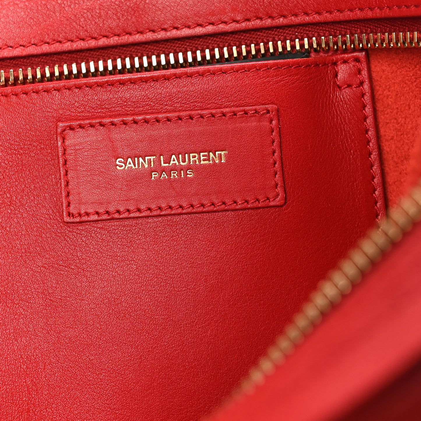 Calfskin Small Classic Y Cabas Red