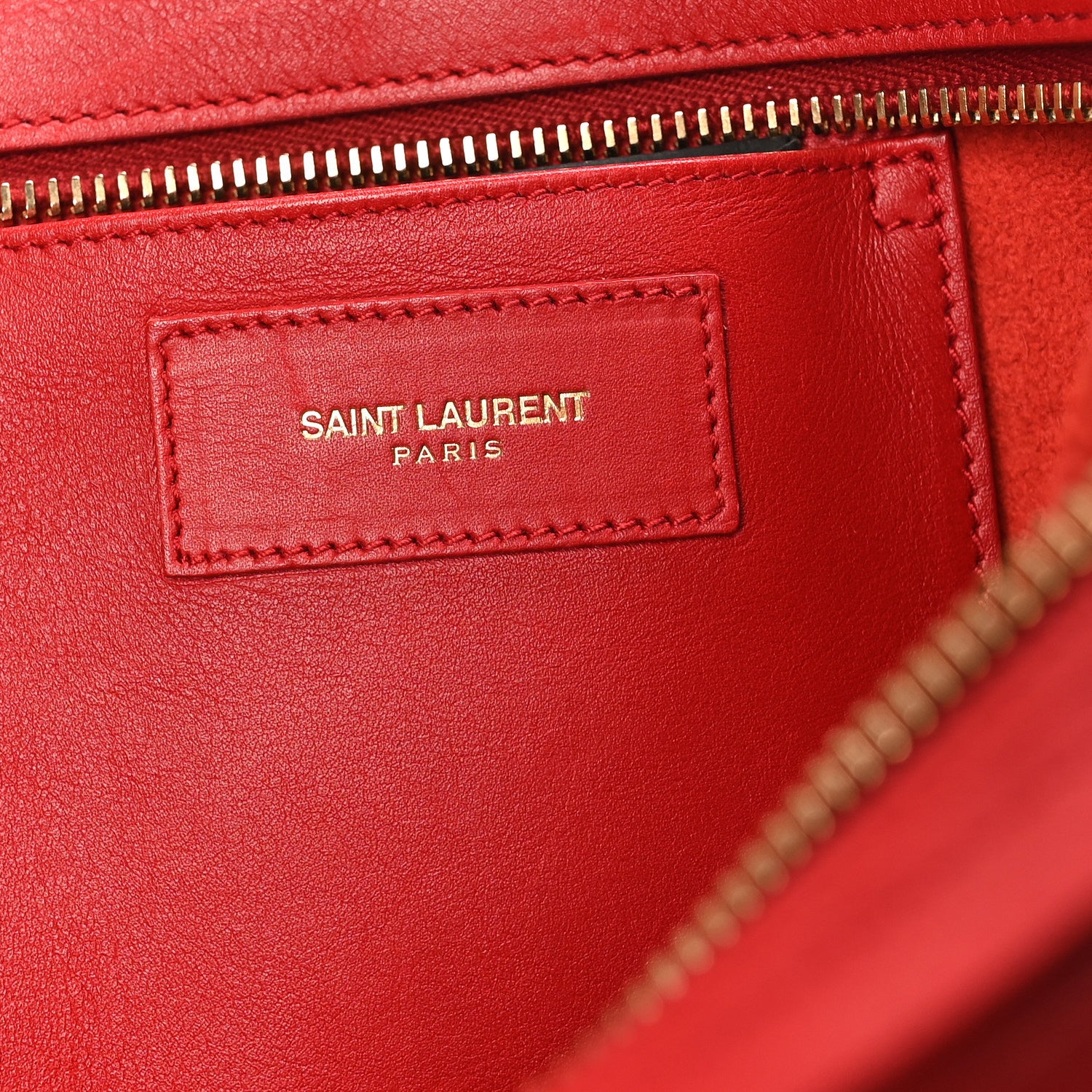 Saint Laurent Calfskin Small Classic Y Cabas Red 6 of 10