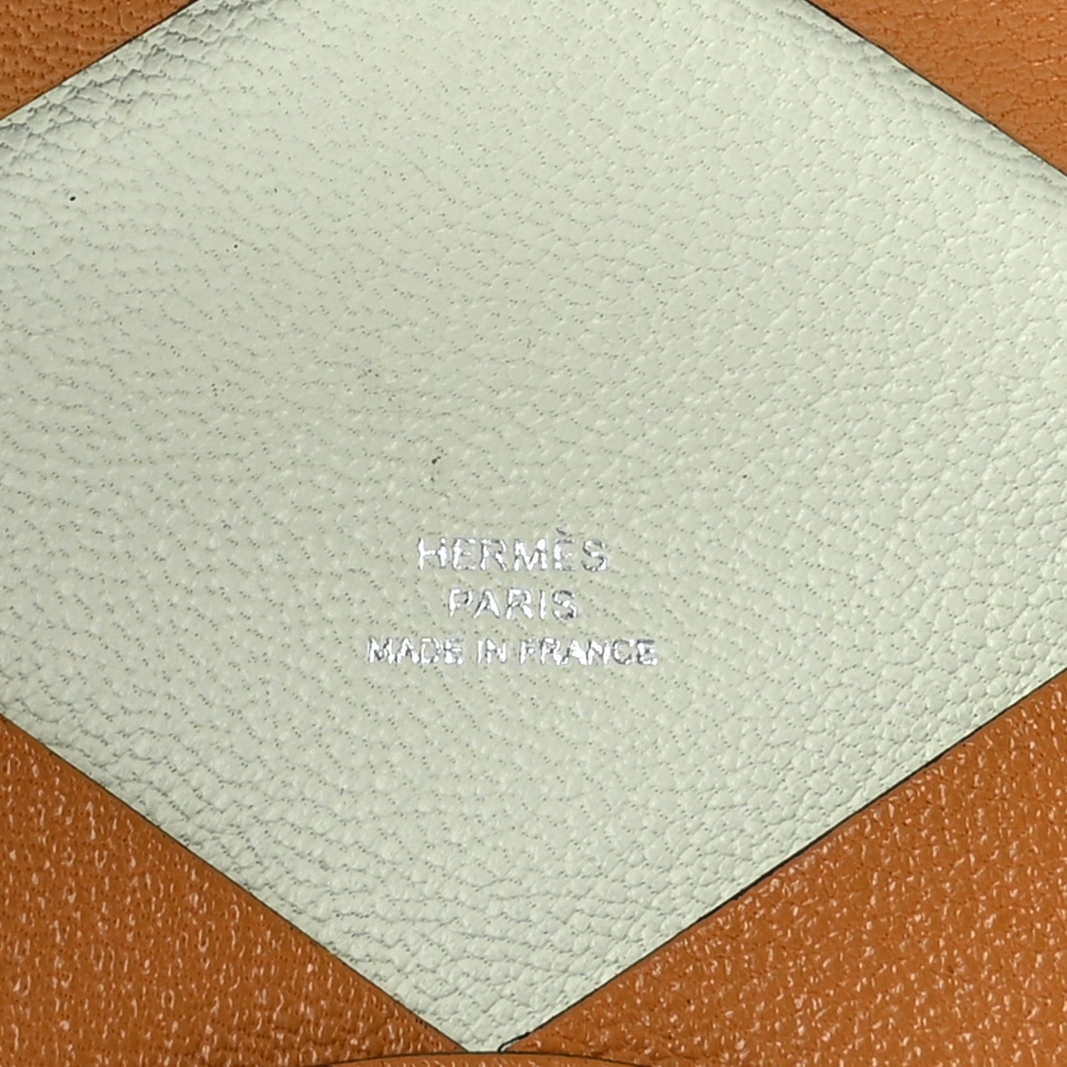 Hermes Chevre Mysore Verso Calvi Card Case Caramel Vert Fizz 5 of 7