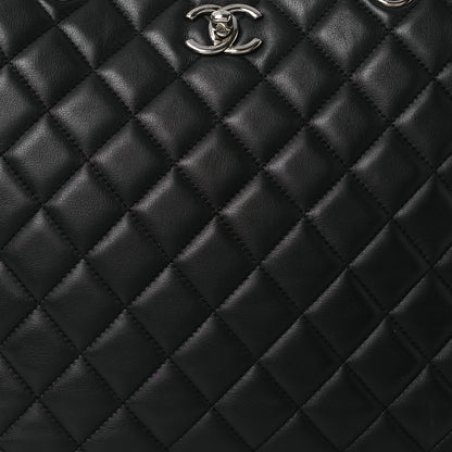 Chanel Calfskin Quilted Large CC Shopping Tote Black 8 of 16