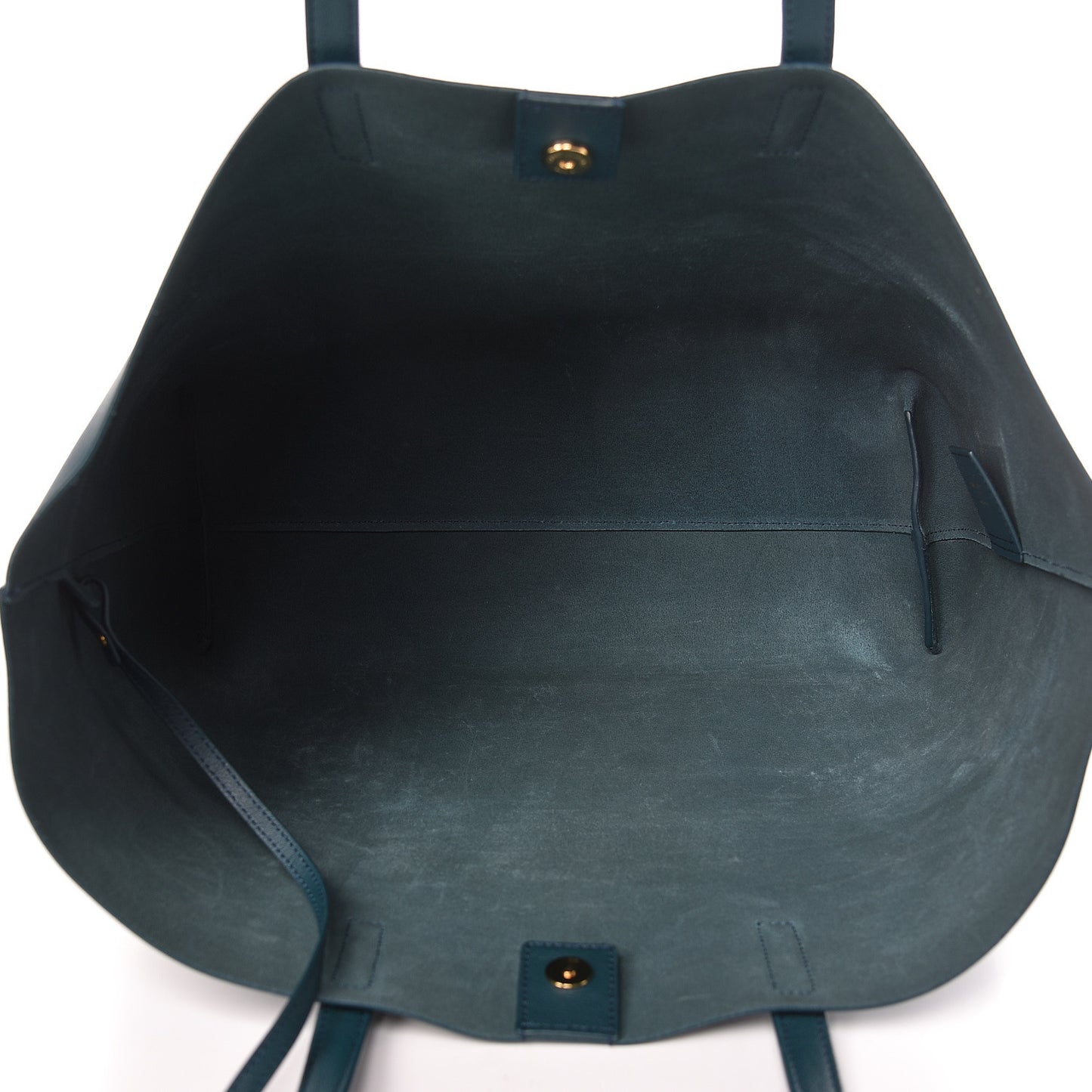 Calfskin Large Shopping Tote Dark Turquoise