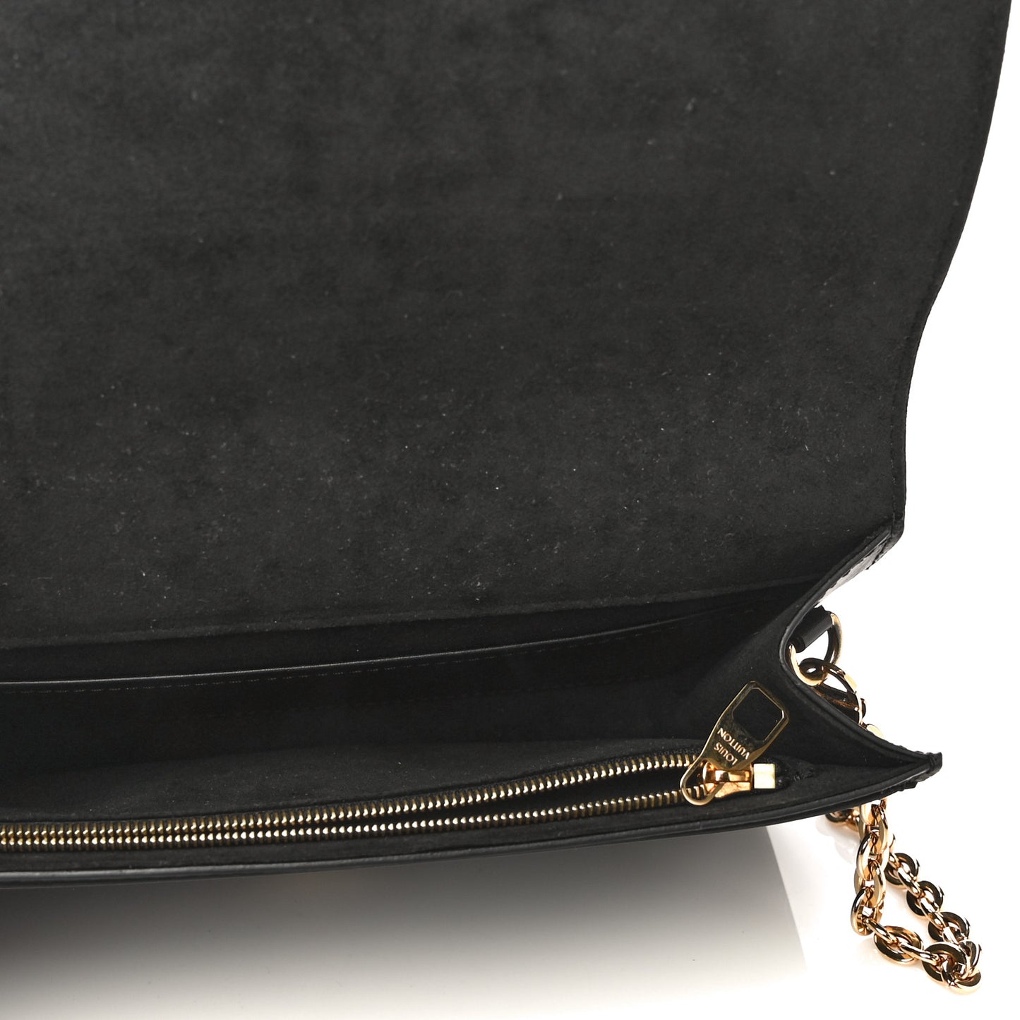 Calfskin Chain Louise GM NM Black