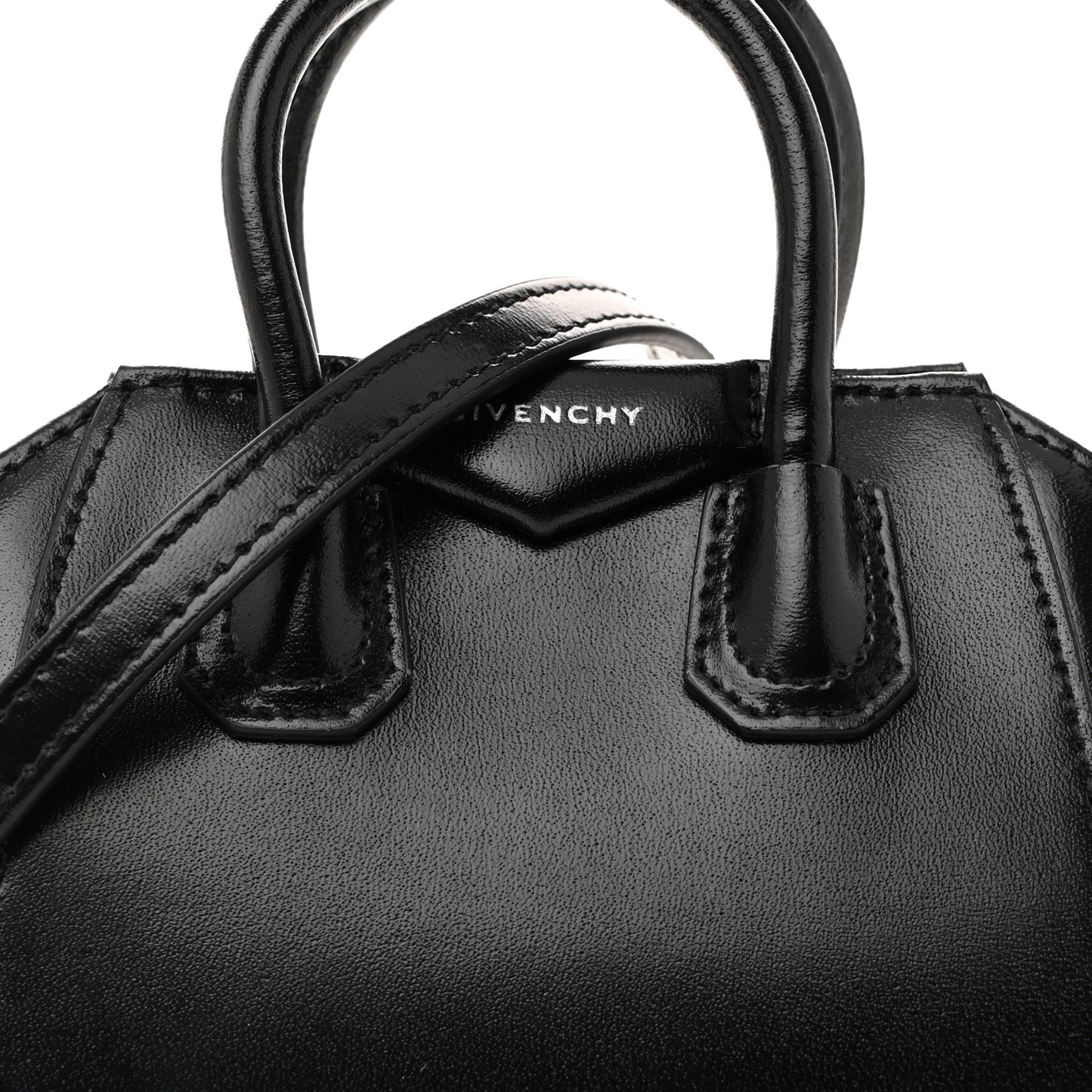 Shiny Lord Calfskin Micro Antigona Black