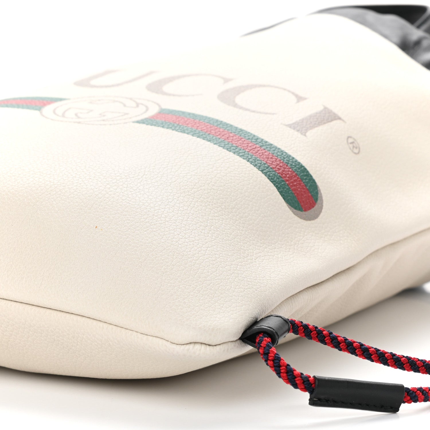 Gucci Calfskin Logo Drawstring Backpack Mystic White 11 of 11