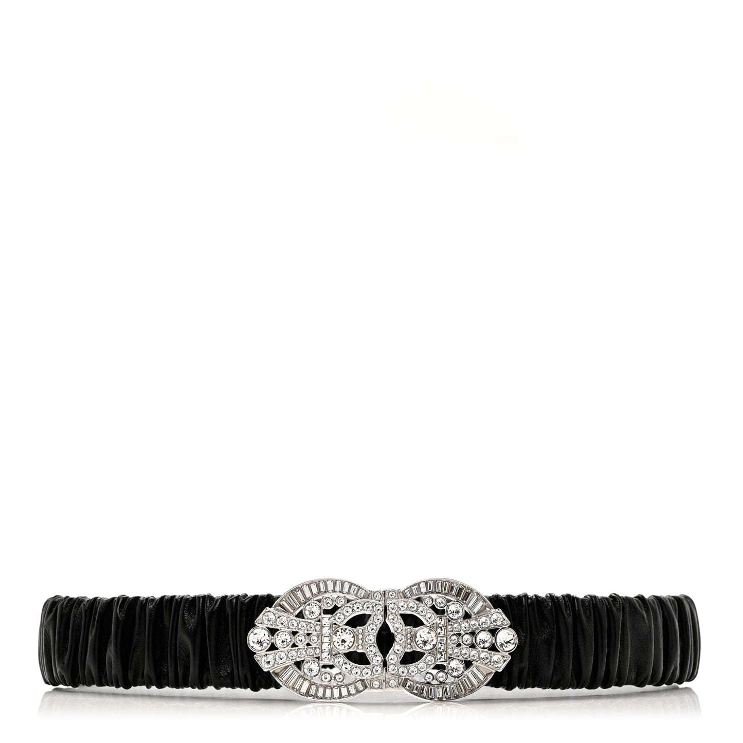 Lambskin Crystal CC Belt 75 30 Black