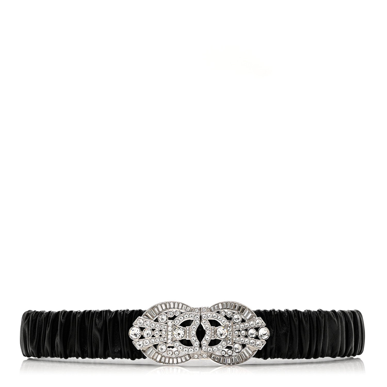 Chanel Lambskin Crystal CC Belt 75 30 Black 1 of 4