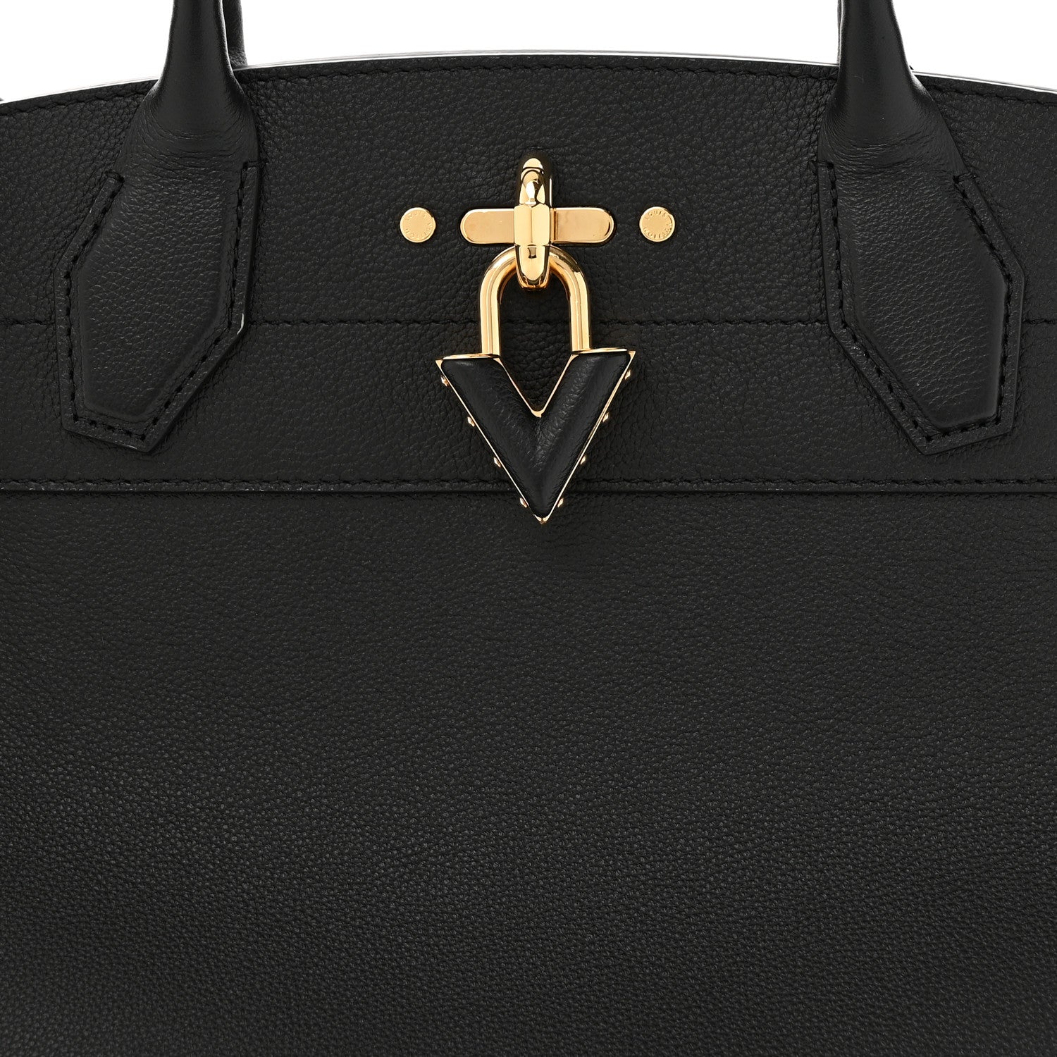 Louis Vuitton Calfskin Steamer MM Black 8 of 14