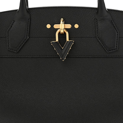Louis Vuitton Calfskin Steamer MM Black 8 of 14