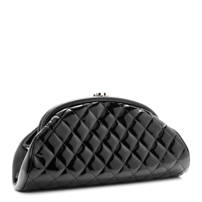 Chanel Patent Quilted Timeless Clutch Black 3 of 11