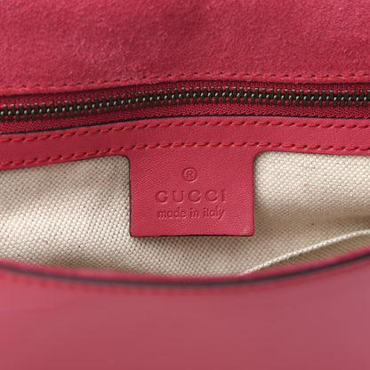 Gucci Patent Large Bright Bit Shoulder Bag Shocking Pink 5 of 8