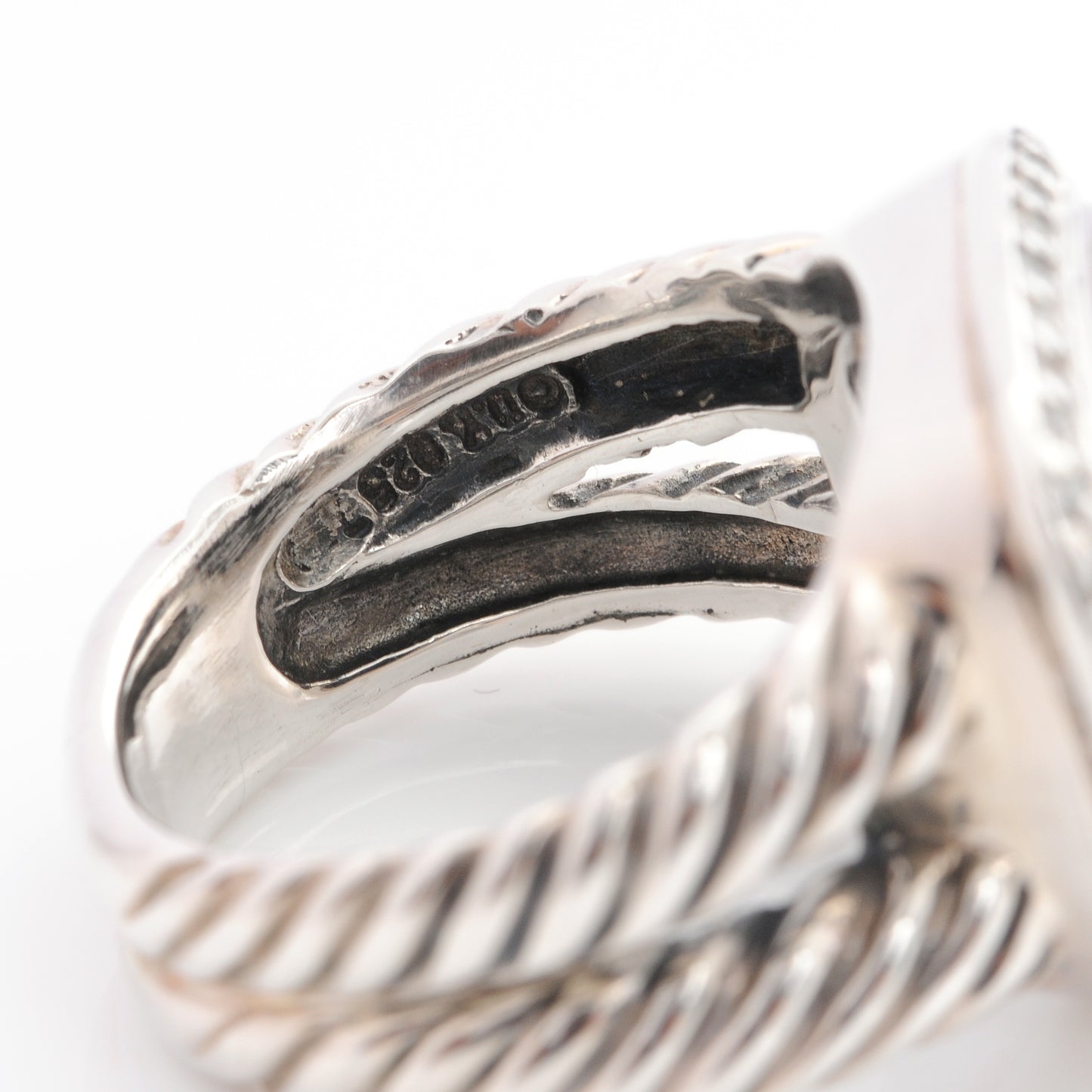 Sterling Silver Diamond Black Onyx 11mm Albion Ring 50 5.5