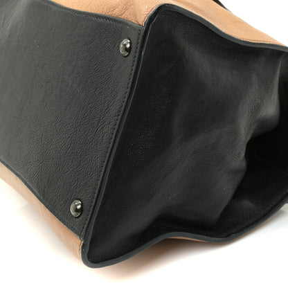 Prada Glace Calf Large Twin Pocket Tote Naturale Black 5 of 12