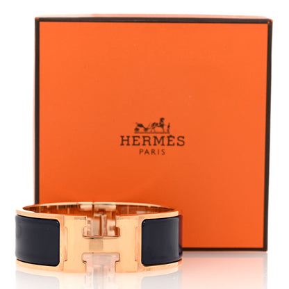 Hermes Enamel Wide Clic Clac H Bracelet PM Bleu Abysse 5 of 5