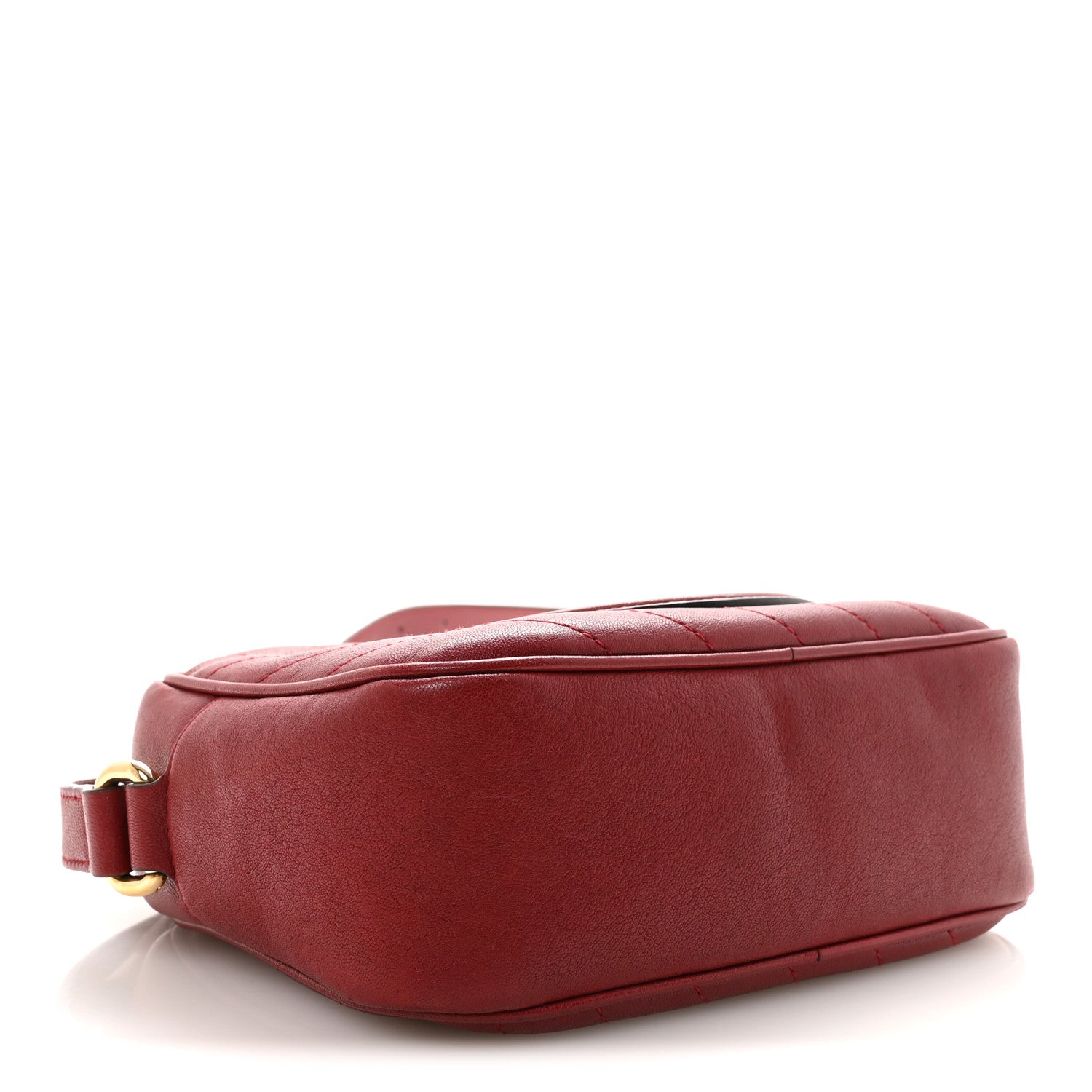 Gucci Sakai Be Green Calfskin Diagonal Stitched Small Blondie Shoulder Bag Rosso 4 of 10