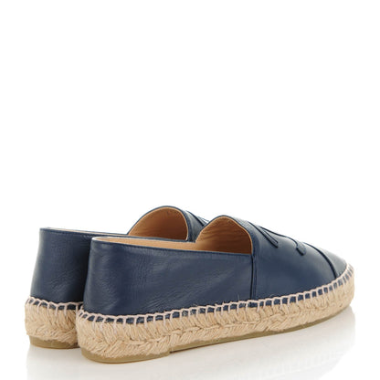 Chanel Lambskin CC Espadrilles 36 Dark Navy 4 of 9