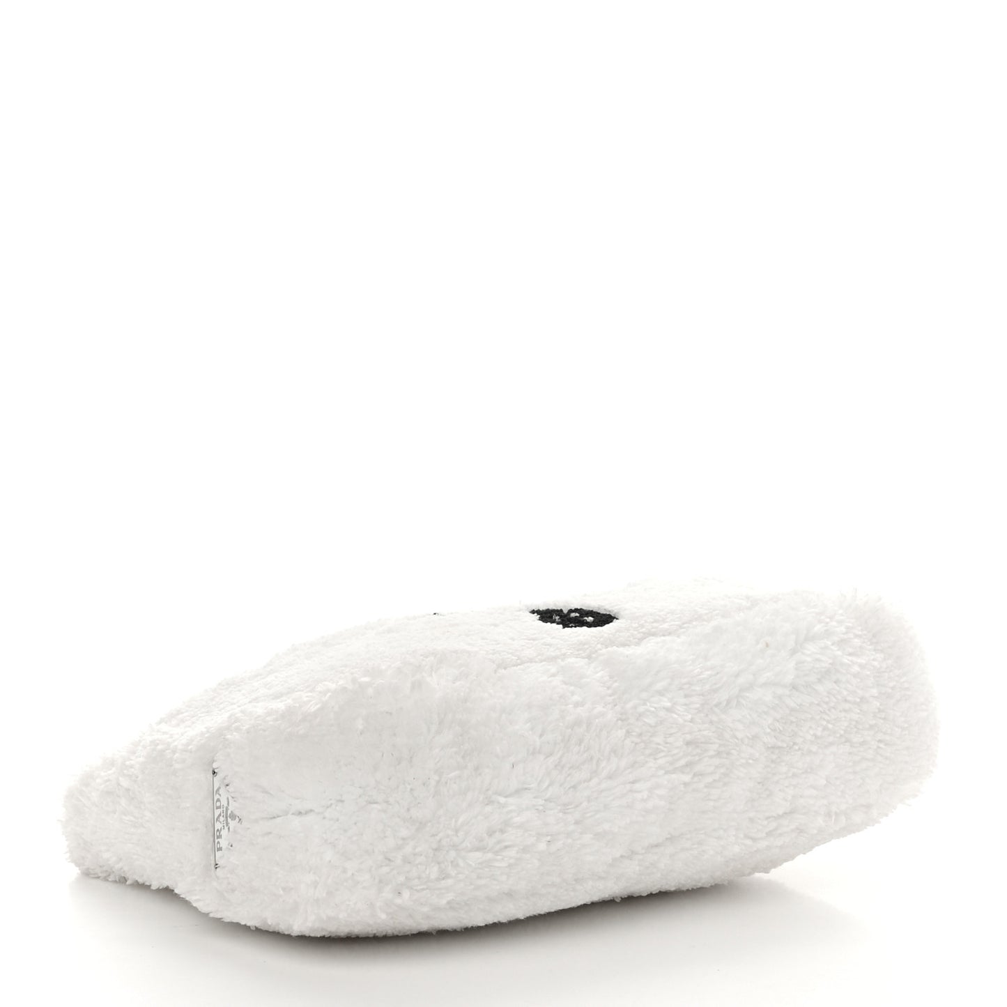 Terry Cloth Mini Re-Edition 2000 Bag White Black
