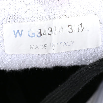 Chanel Fabric Calfskin Suede CC Sneakers 36.5 Black White 9 of 10