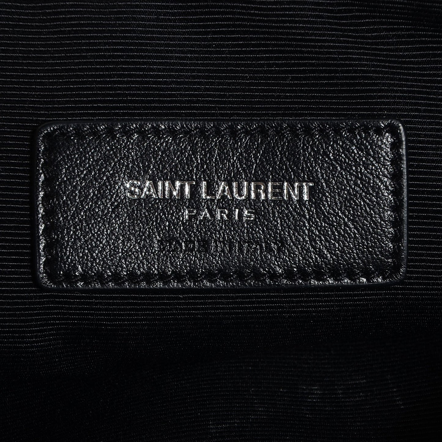 Calfskin Crocodile Embossed Monogram Zip Pouch Black