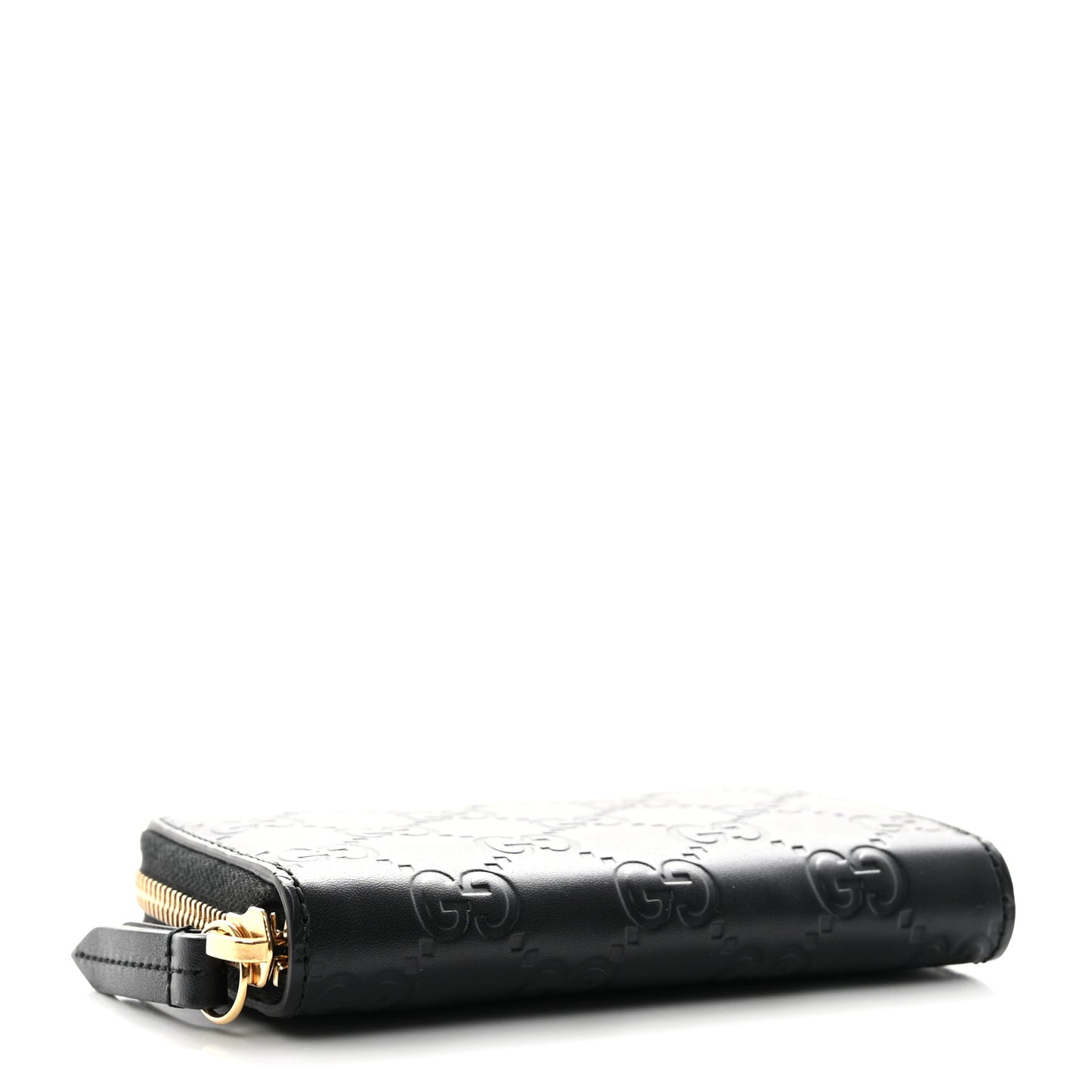 Guccissima Zip Around Card Case Black
