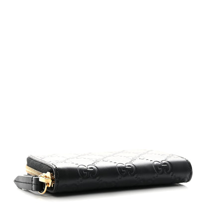 Gucci Guccissima Zip Around Card Case Black 4 of 7
