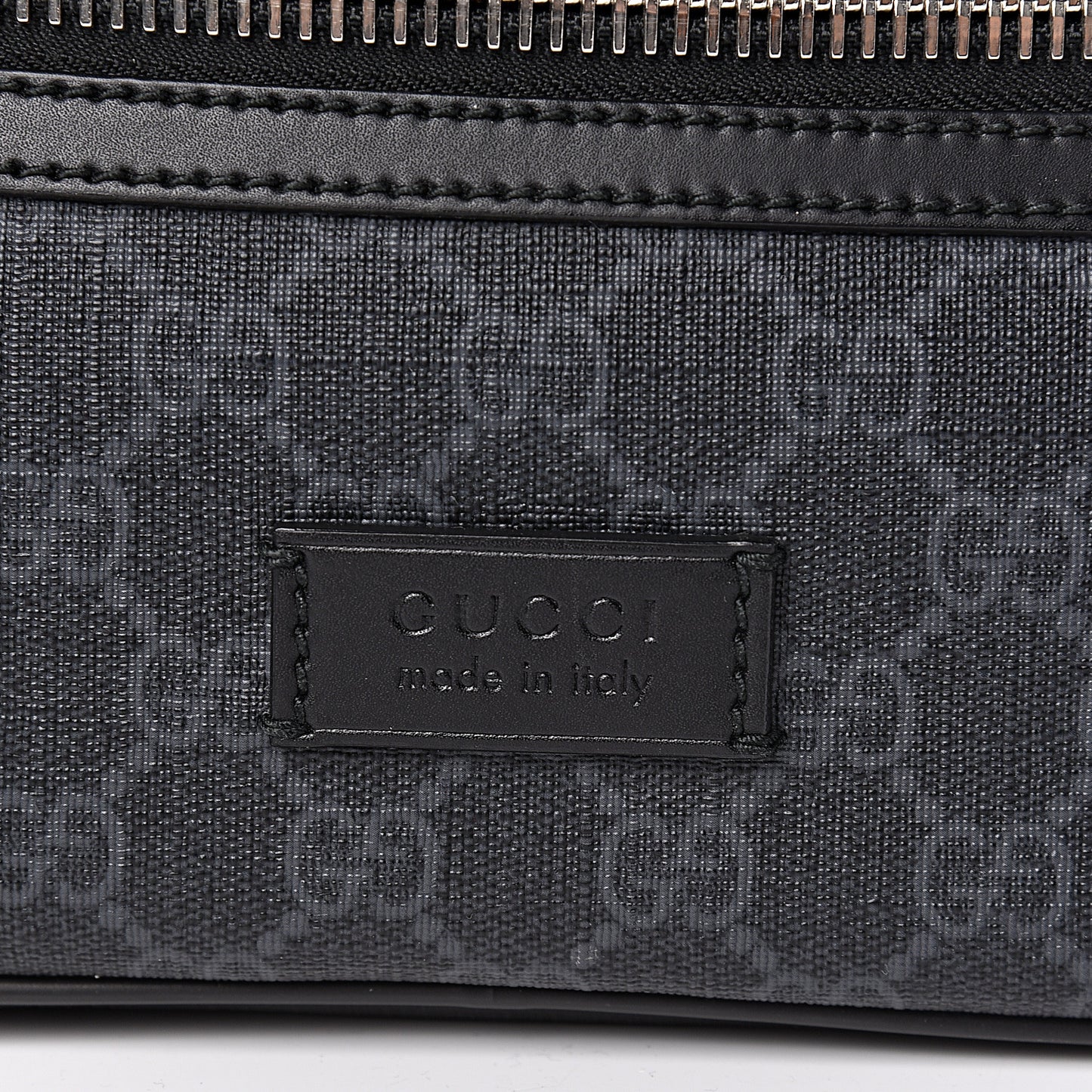 Soft GG Supreme Monogram Web Belt Bag Black Grey