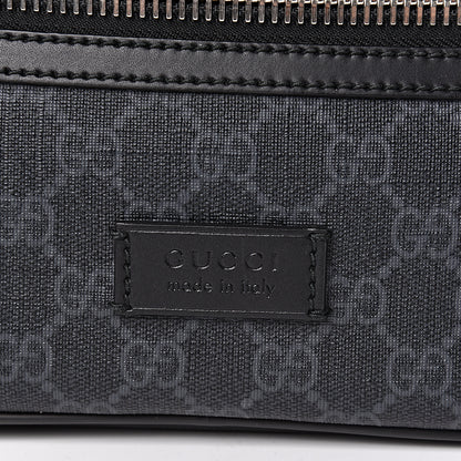 Gucci Soft GG Supreme Monogram Web Belt Bag Black Grey 9 of 11