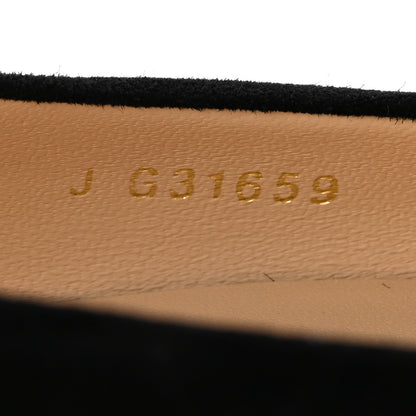 Chanel Suede CC Cap Toe Pumps 38 Black 9 of 10