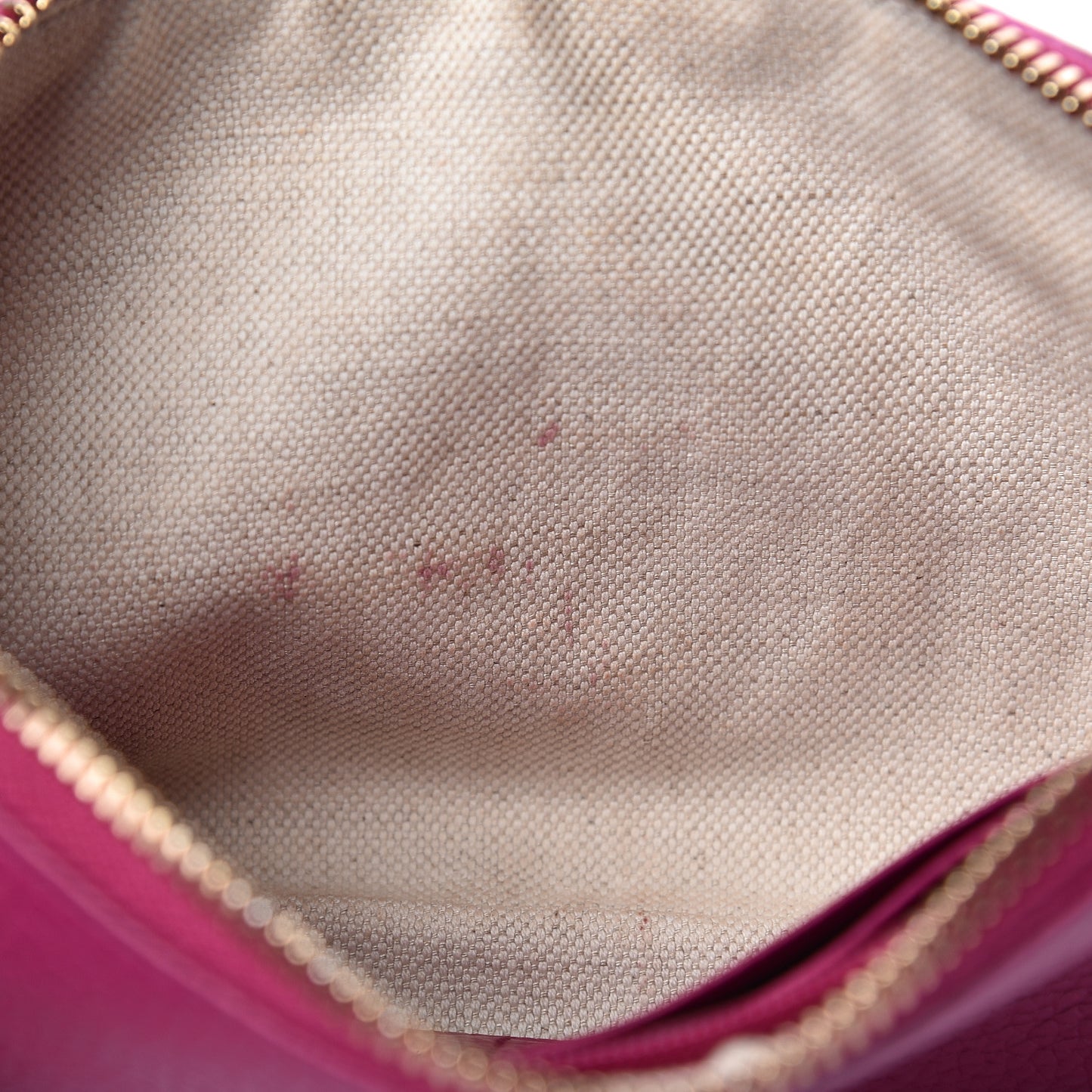 Pebbled Calfskin Soho Wristlet Bright Bougainvillea