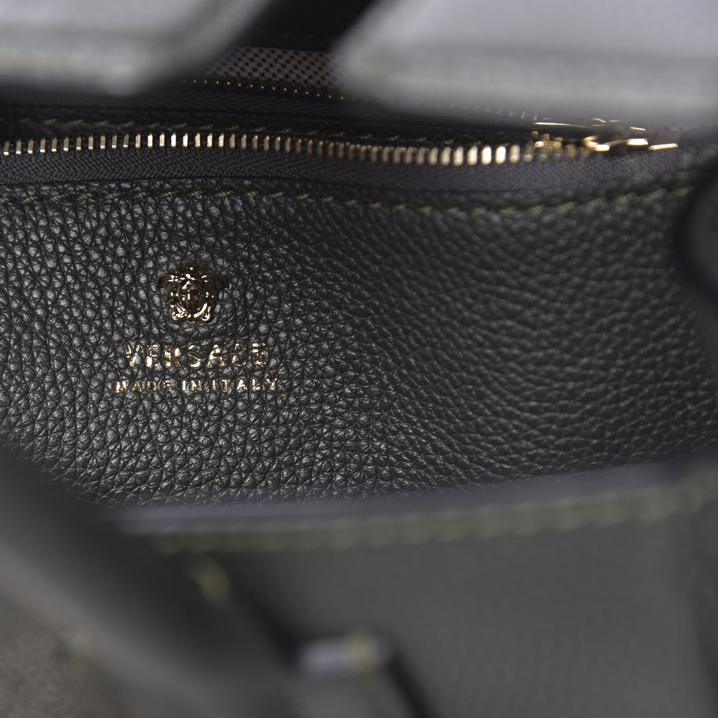 Calfskin Medium Palazzo Empire Bag Verde Scuro Black