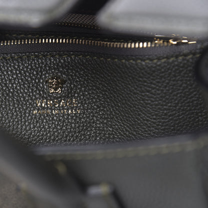 Versace Calfskin Medium Palazzo Empire Bag Verde Scuro Black 6 of 10