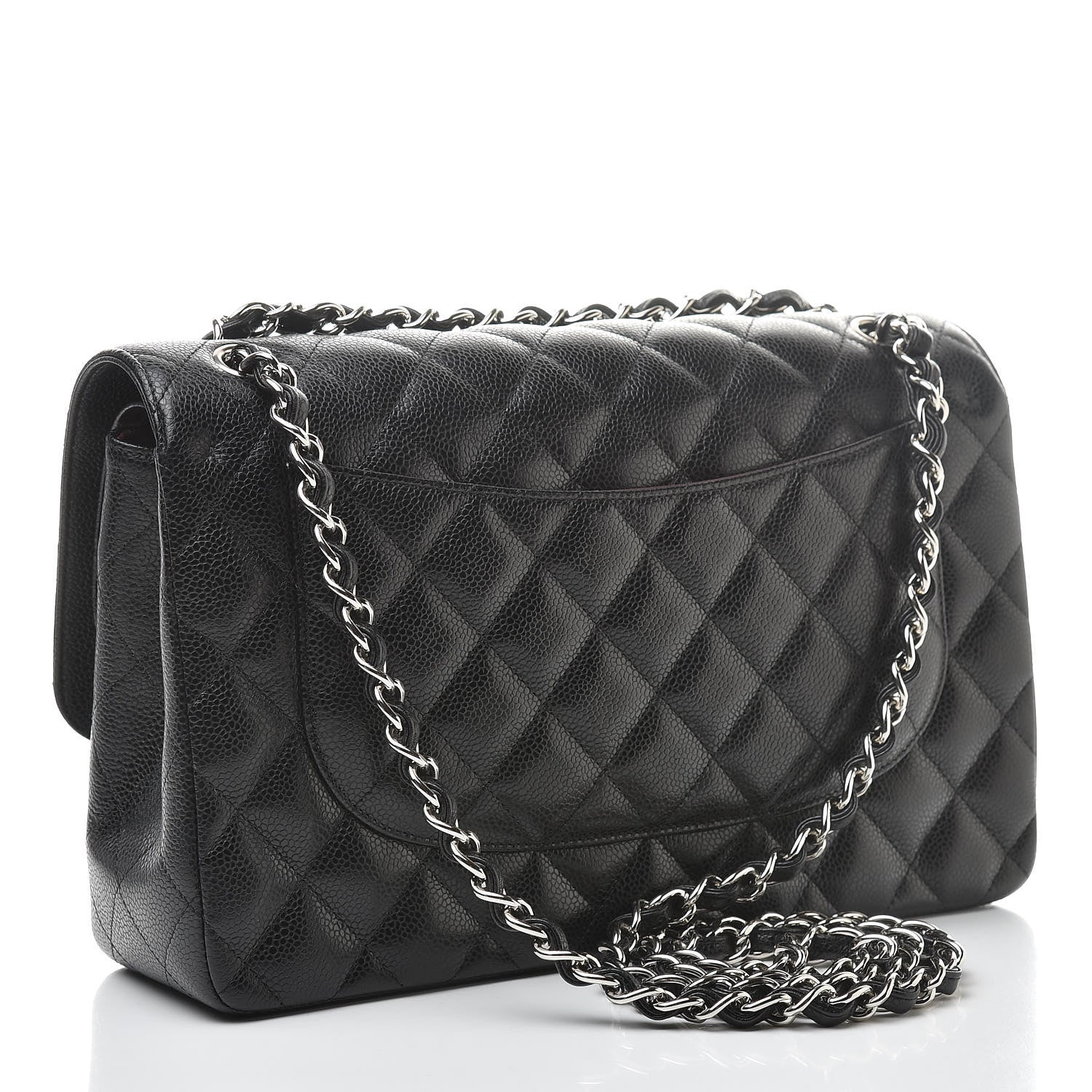 Chanel Caviar Quilted Jumbo Double Flap Black 3 of 12