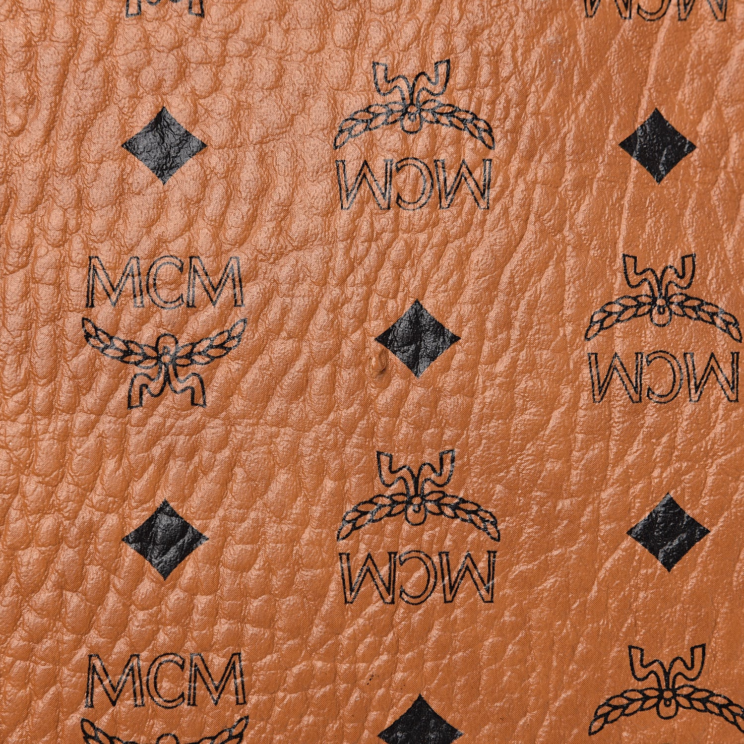 MCM Visetos Medium Stark Wristlet Pouch Cognac Black 10 of 11