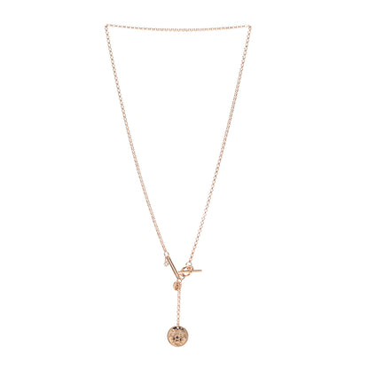 Hermes 18K Rose Gold Diamond PM Ex-Libris Pendant Necklace 3 of 5