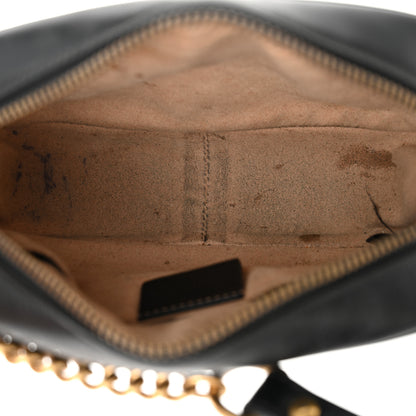 Gucci Calfskin Matelasse Mini GG Marmont Chain Shoulder Bag Black 5 of 15